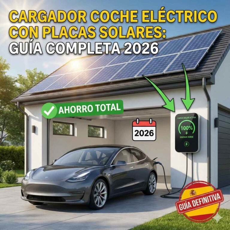 Cargador Coche Eléctrico con Placas Solares Guía Completa 2026