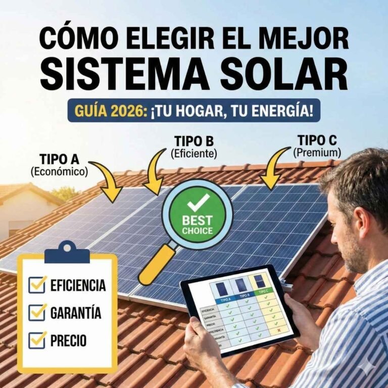 Cómo Elegir el Mejor Sistema de Placas Solares para Tu Hogar